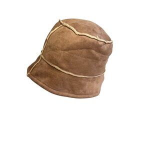 Charter Club Womens Suede-Look Bucket Hat One Size Acrylic & Polyester Beige